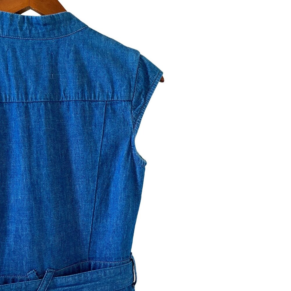 Pilcro & The Letterpress Wide Leg Crop Light Denim Jumpsuit Size 0 - Picture 12 of 16